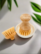 Load image into Gallery viewer, All Natural Bamboo Dish Brush with Replaceable Heads