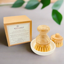 Load image into Gallery viewer, All Natural Bamboo Dish Brush with Replaceable Heads