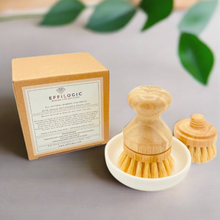 Load image into Gallery viewer, All Natural Bamboo Dish Brush with Replaceable Heads
