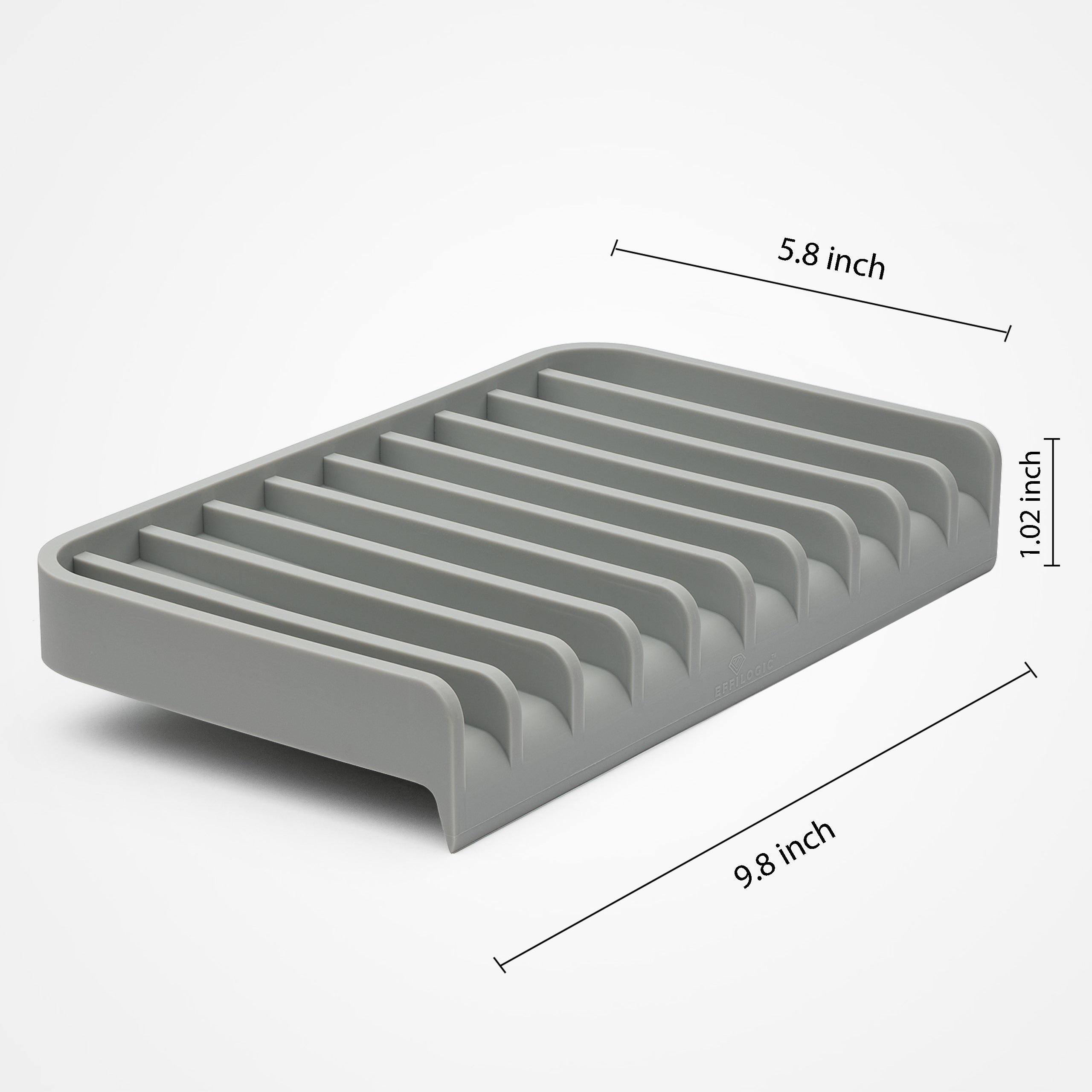 Silicone Sponge Holder for Kitchen Sink, 45 Degree Groove Drains
